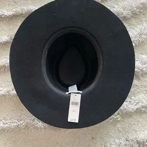 Anthropologie Black Flat Brim Hat San Diego Hat Co. Wide-Brim Hat | Anthropologie main image 2